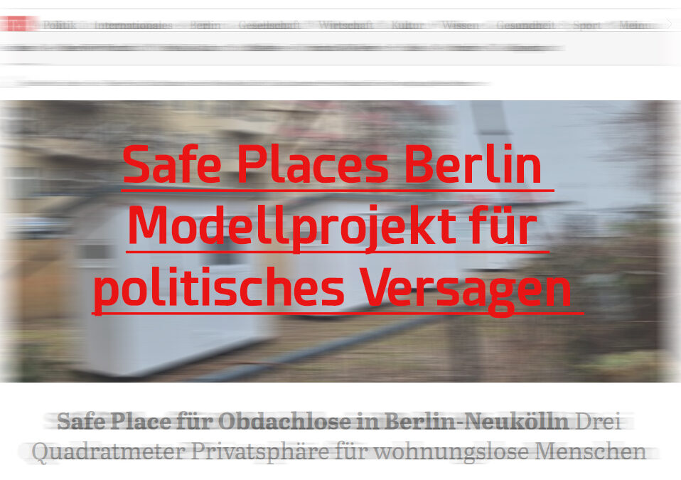 Safe Places Berlin – Modellprojekt für politisches Versagen